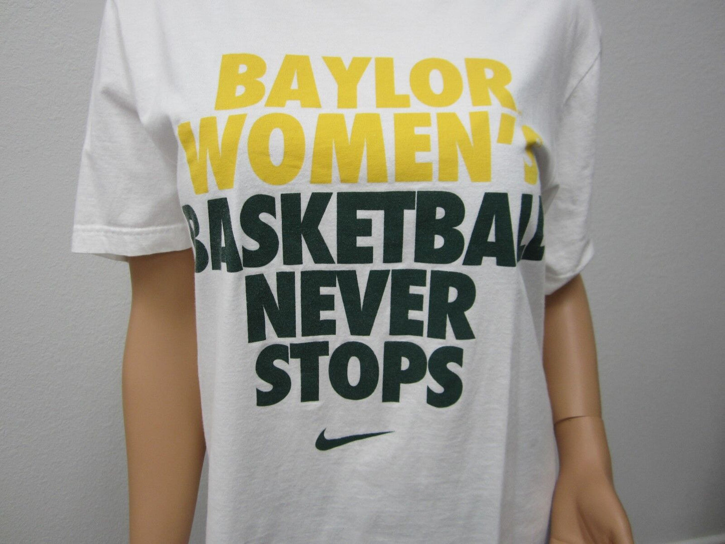 NEW Nike Baylor University NCAA Unisex 100% Cotton Basketball T Shirt  Size L