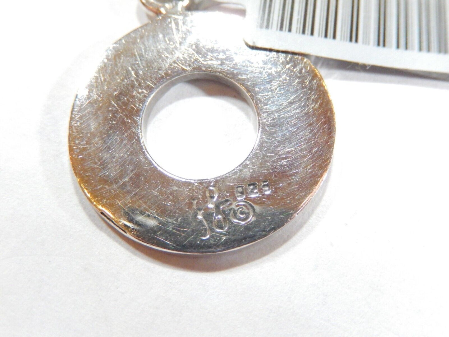Fine Sterling Silver 925 Faith-Family-Friends Pendant W/Large Bail
