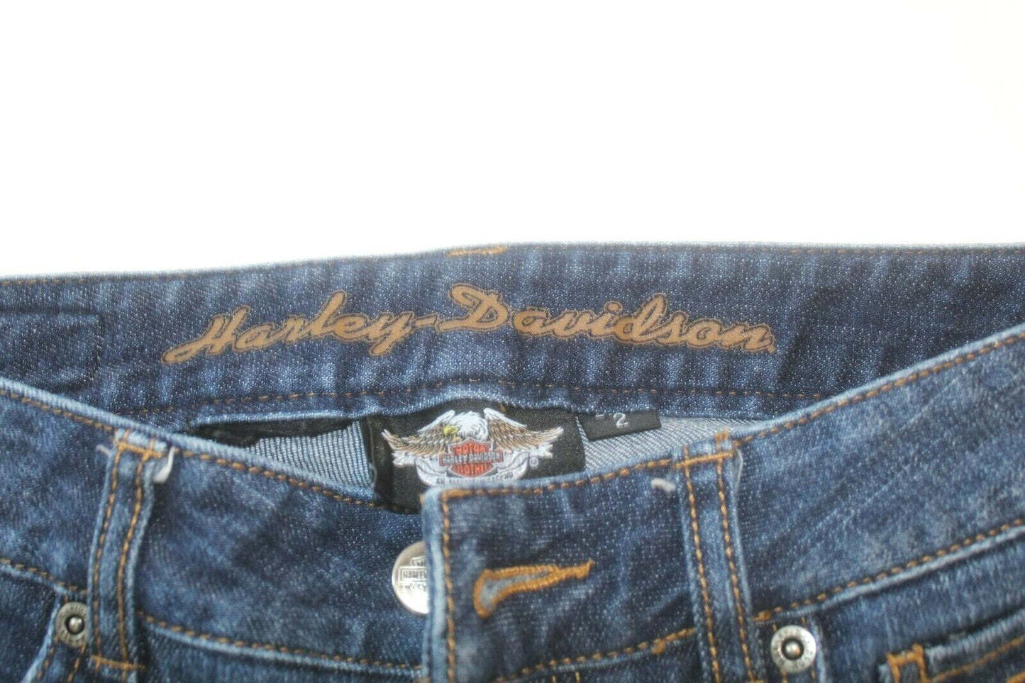 *MINT* Harley Davidson Boot Cut Women's Jeans  Logo on Front/Back Pocket 29 x 33