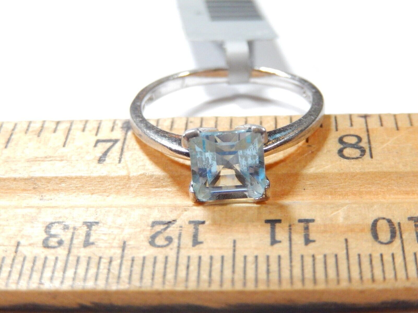 Natural 2.00CT Swiss Blue Topaz 925 Solid Sterling Silver Band Solitaire Ring 8