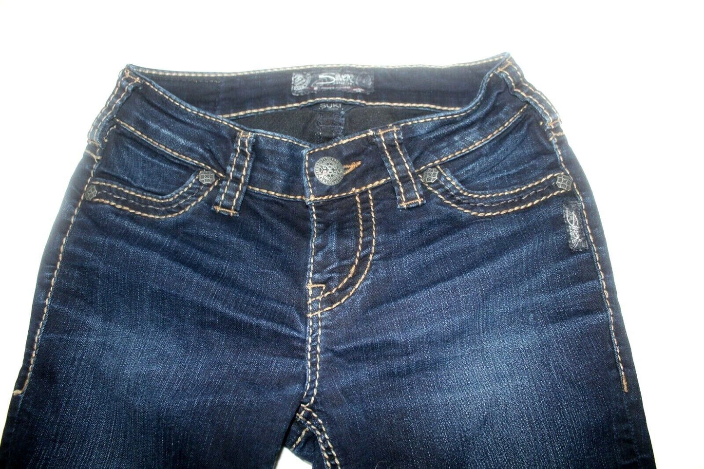 Silver Women's Dark Blue Jeans Size 24 x 31 Suki Supper Skinny...VERY CUTE