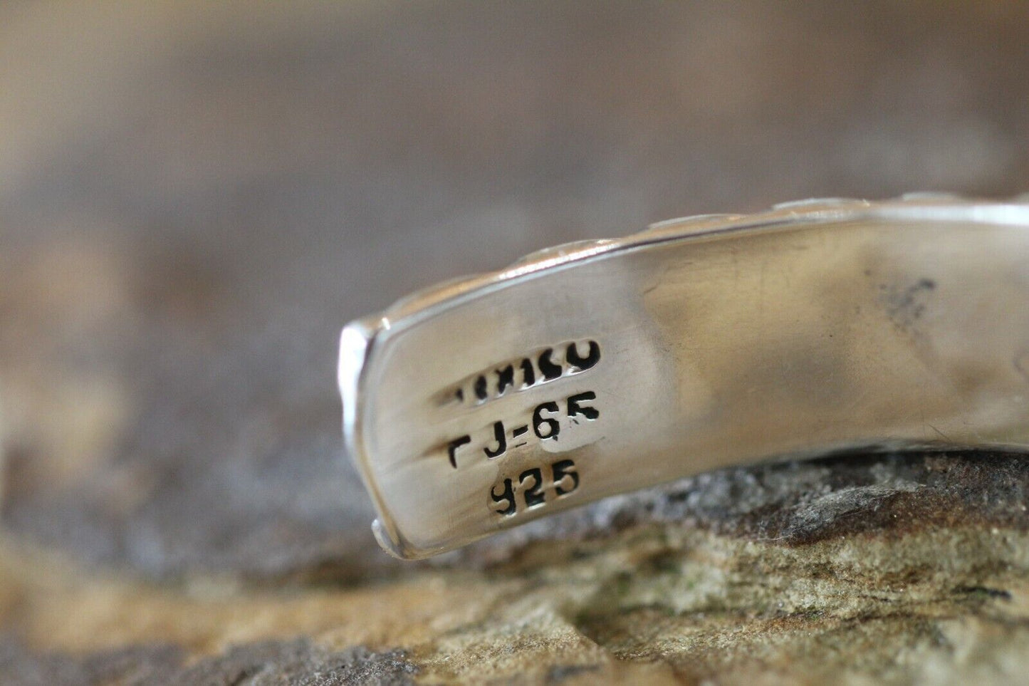 *VINTAGE* TAXCO  STERLING SILVER 7/16" WIDE CUFF BRACELET 31 GRAMS SIGNED TB166