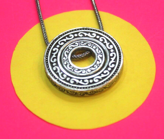 BRIGHTON -  Central Park Etched Circles Scrollwork Chain Necklace 16-18"