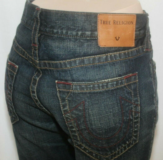 *NWT* True Religion Jeans Men's Geno Relaxed Slim Stretch Denim No Flap 32x34