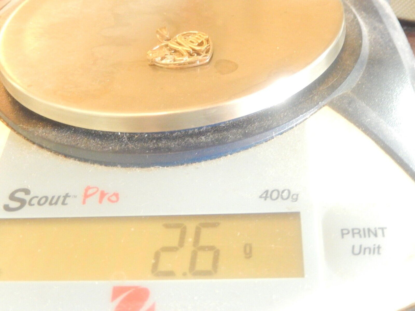 *VINTAGE*   10K Yellow Gold Mom & Rose with Sterling Silver  Heart Pendant