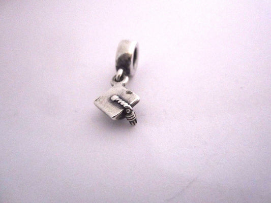 Authentic Pandora Sterling Silver Dangle Graduation Hat Charm 790270