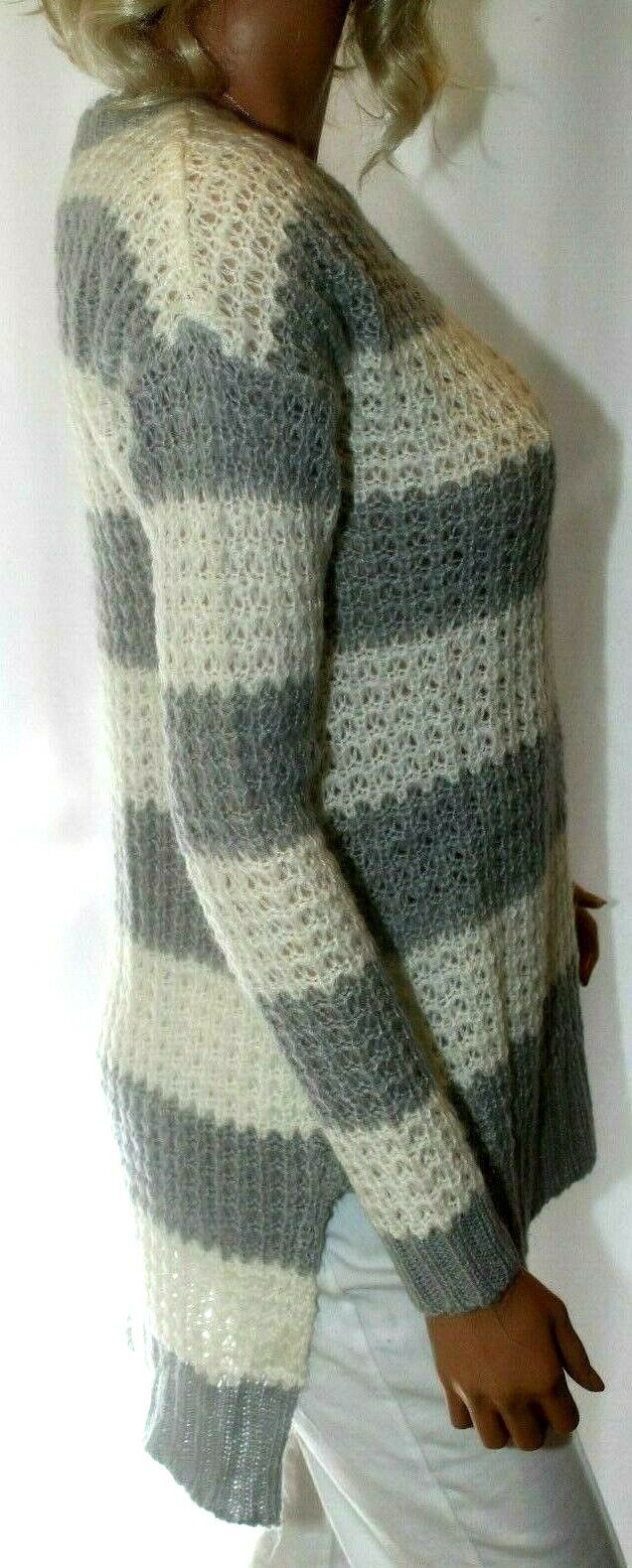 *MINT*  Rue 21 Women's Pullover Knit Sweater Grey & White  Size Small