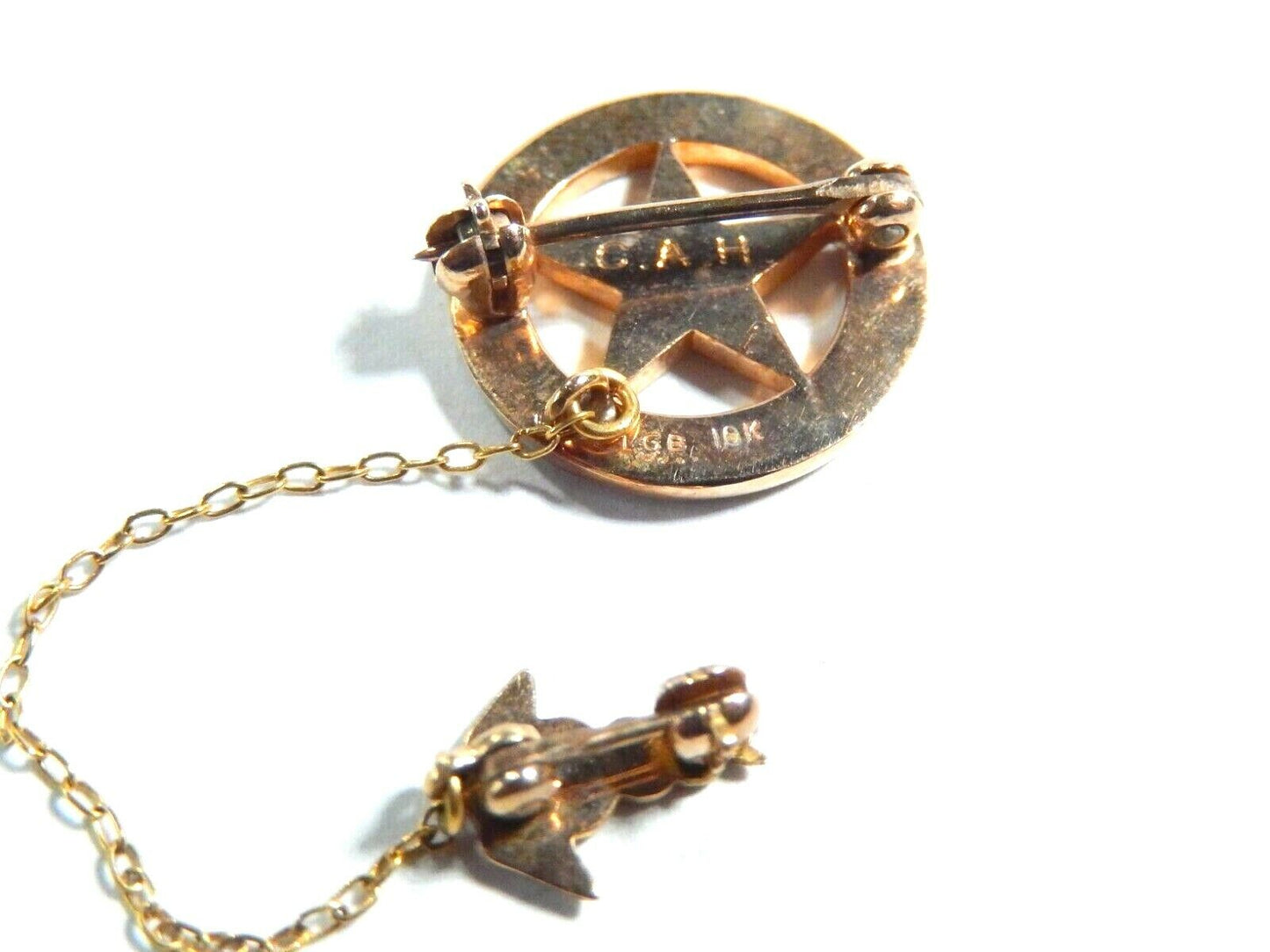 10K Yellow Gold & Pearl & Enamel  BAYLOR UNIVERSITY  DOCTOR/DENTIST/NURSE Pin