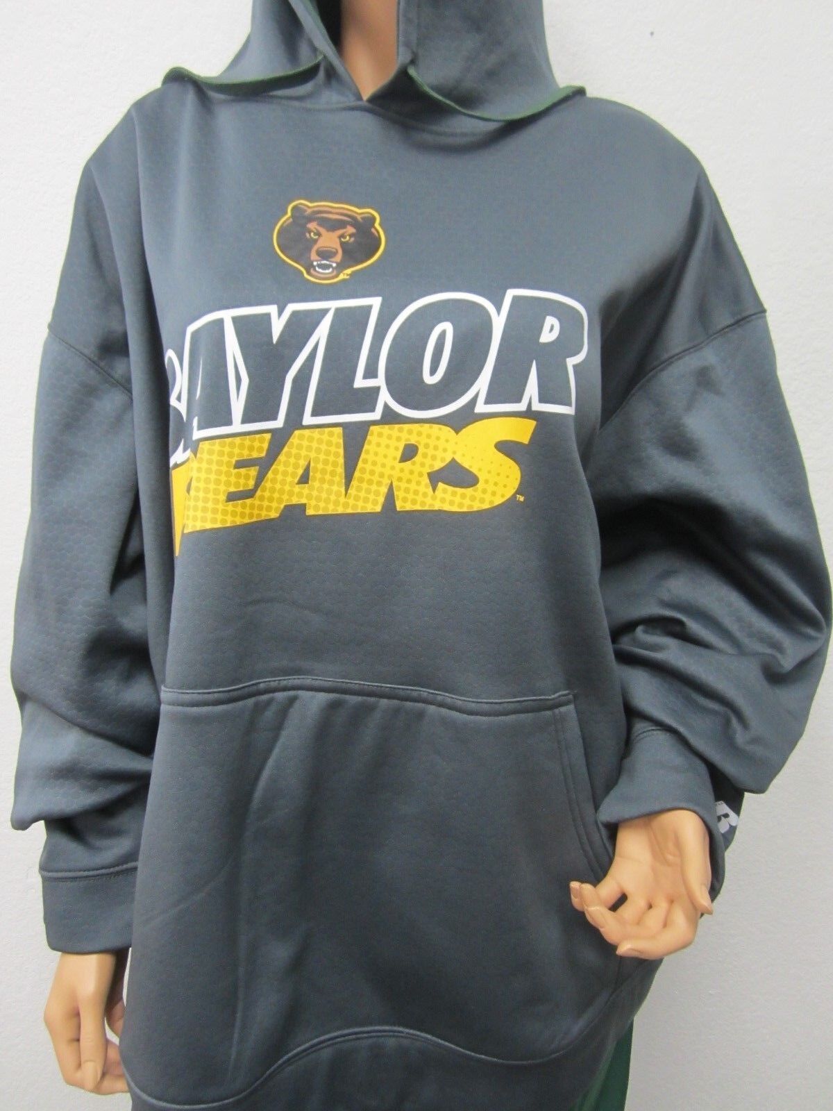 NWT Baylor University Bears Russell Athletic Polyester/Flanel Hoodie Jacket 2XL