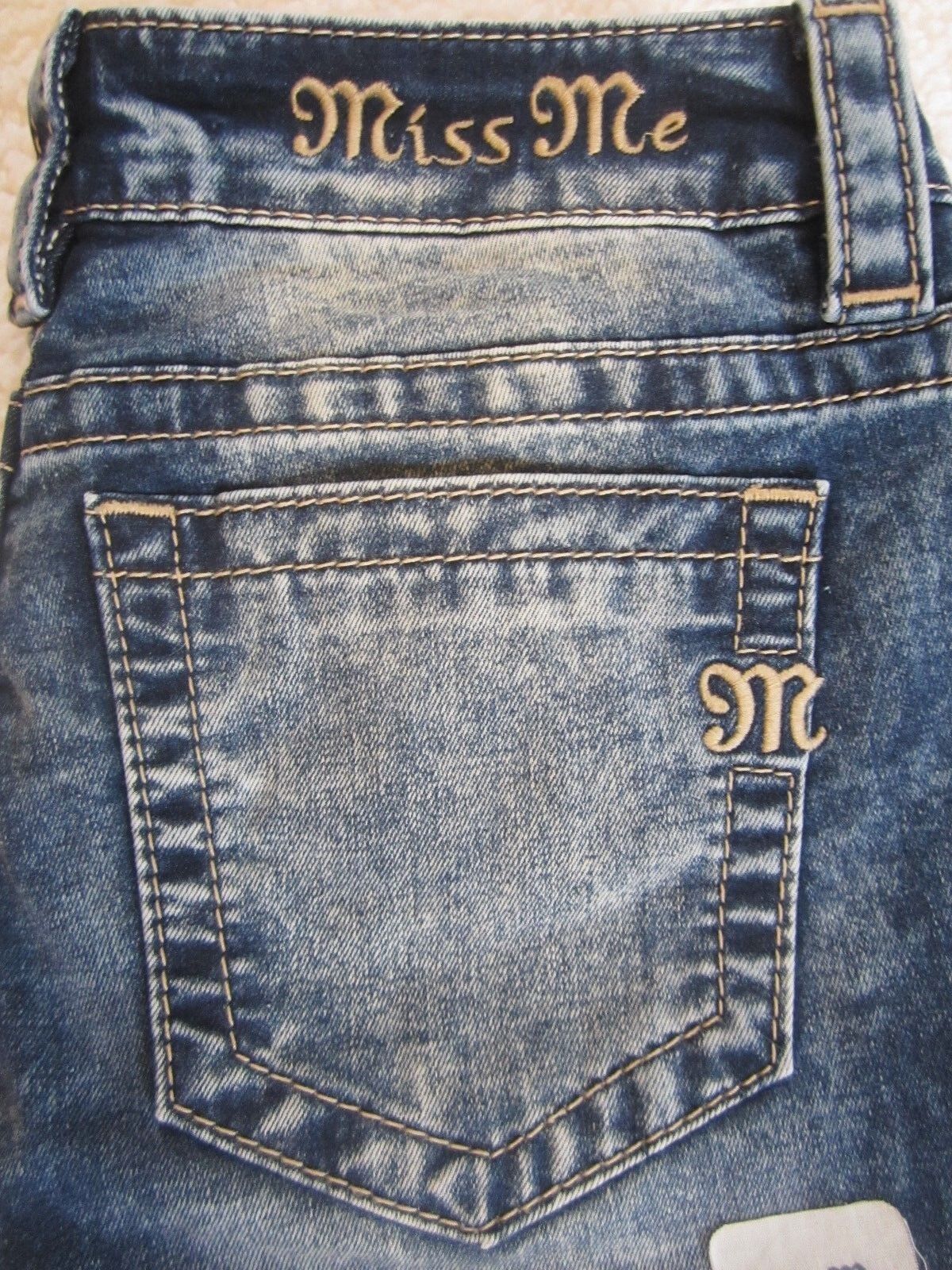 NWT MISS ME Signature Skinny Cut Stretch Jeans Vintage Blue 27 x 30