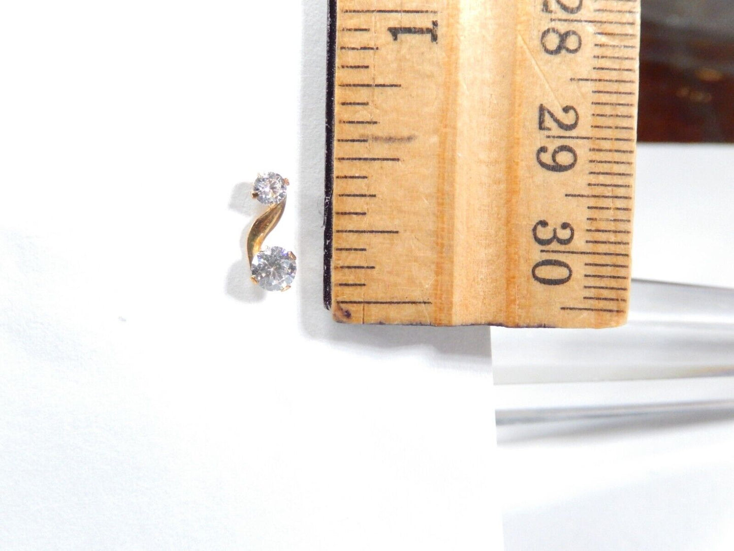 10K Yellow Gold Cubic Zirconia CZ Stud Earrings