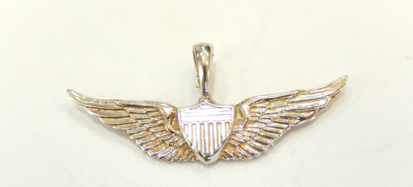 STERLING SILVER  MOTORCYCLE WINGS PENDANT