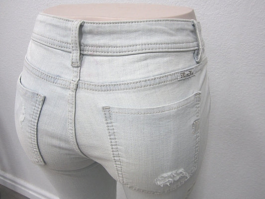 RARE NWT Miss Me Women's Light Wash Boho Mid Rise Flare Light 30x34