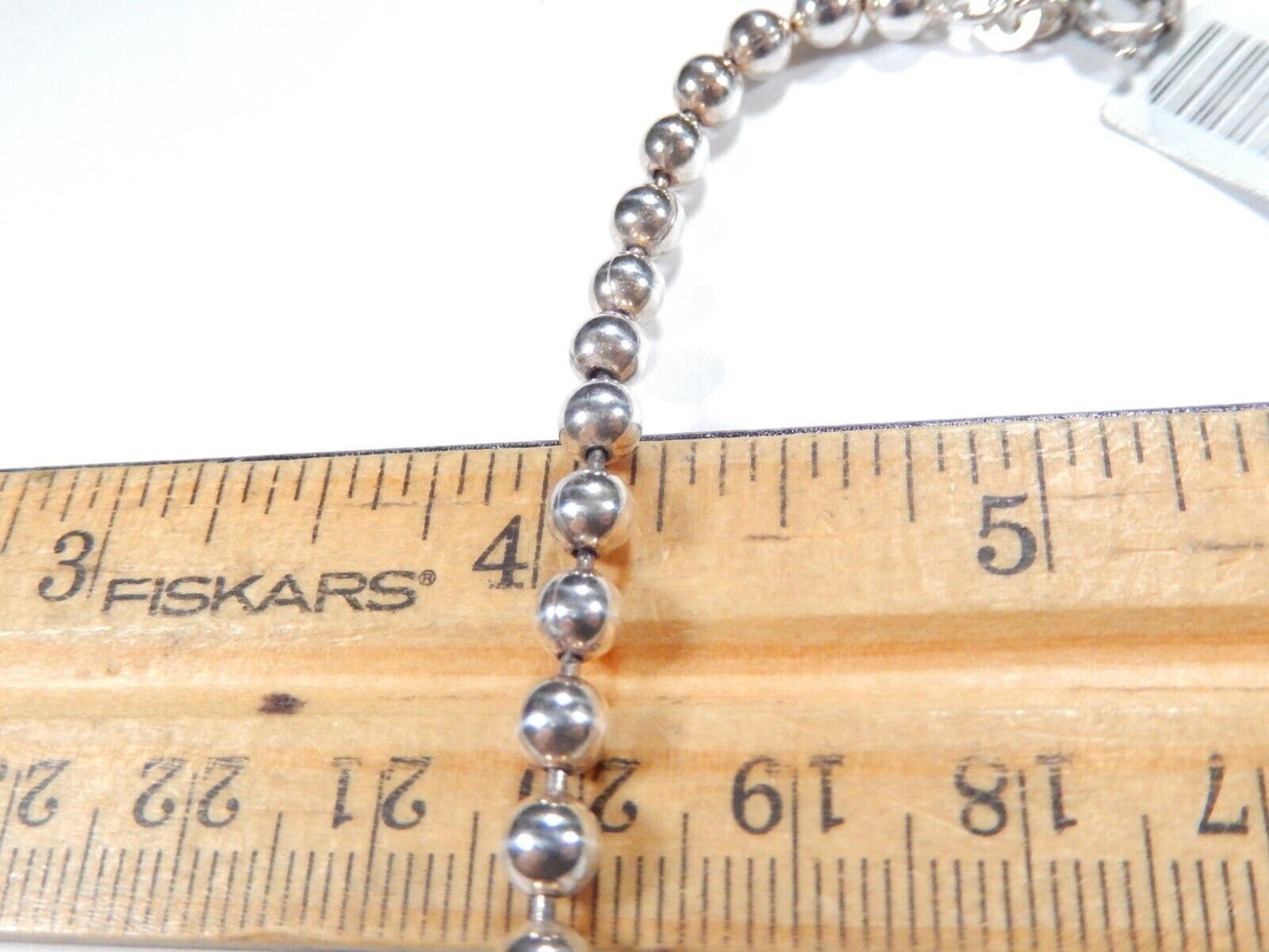 Sterling Silver 4.75mm Ball Bead Chain Necklace "GENUINE 925" 18" - 27.2gms