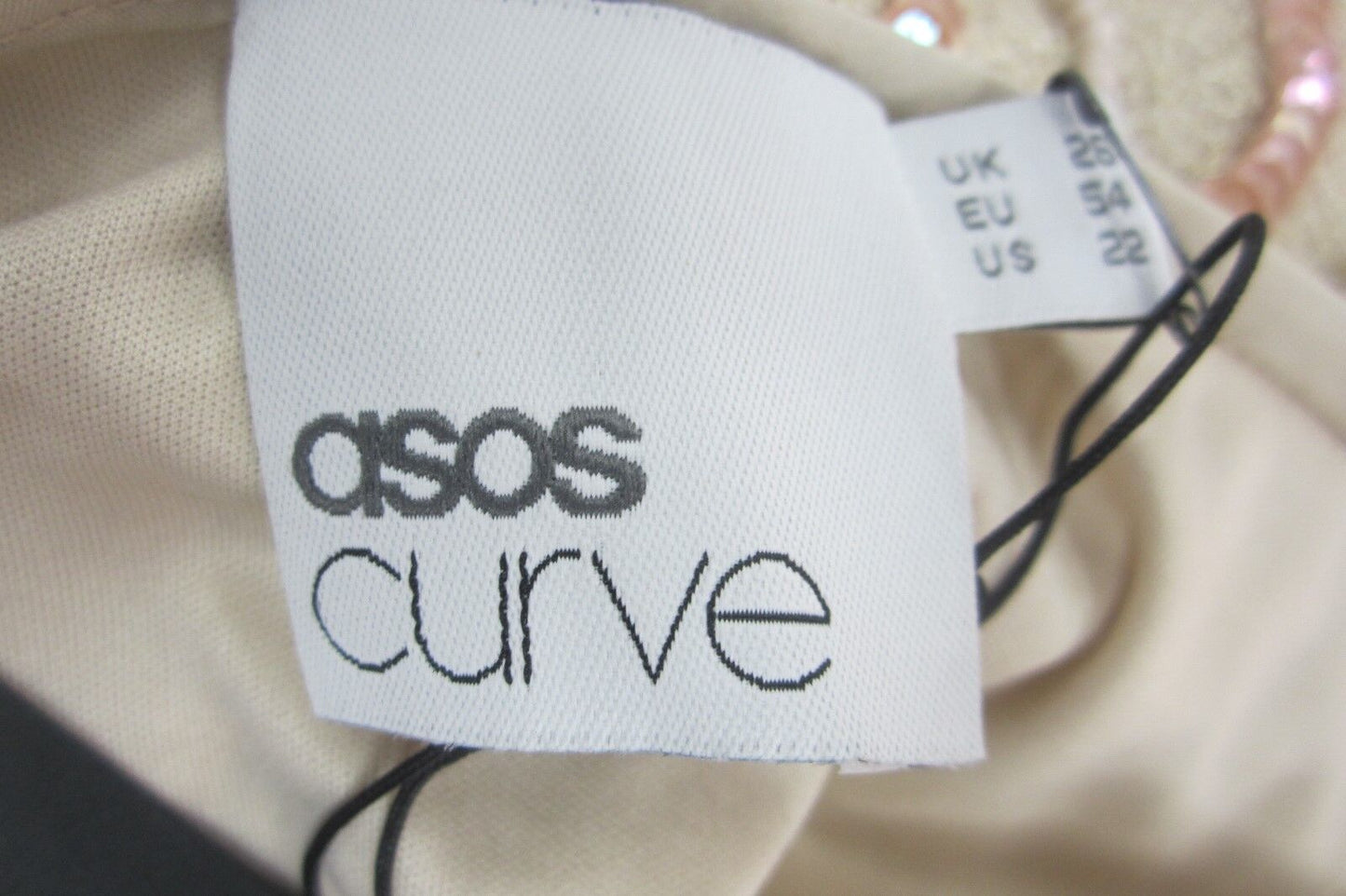 *NICE* ASOS CURVE Beautiful Sequin & Beaded Lined Top Size 22