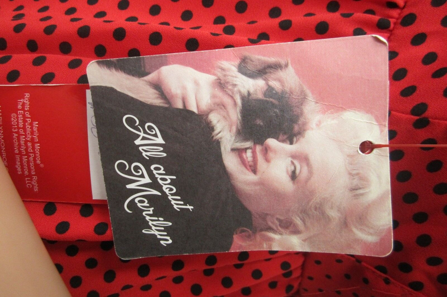 NWT - VINTAGE STYLE -  *Marilyn Monroe Label* Red/Black Dot Dress Size Med