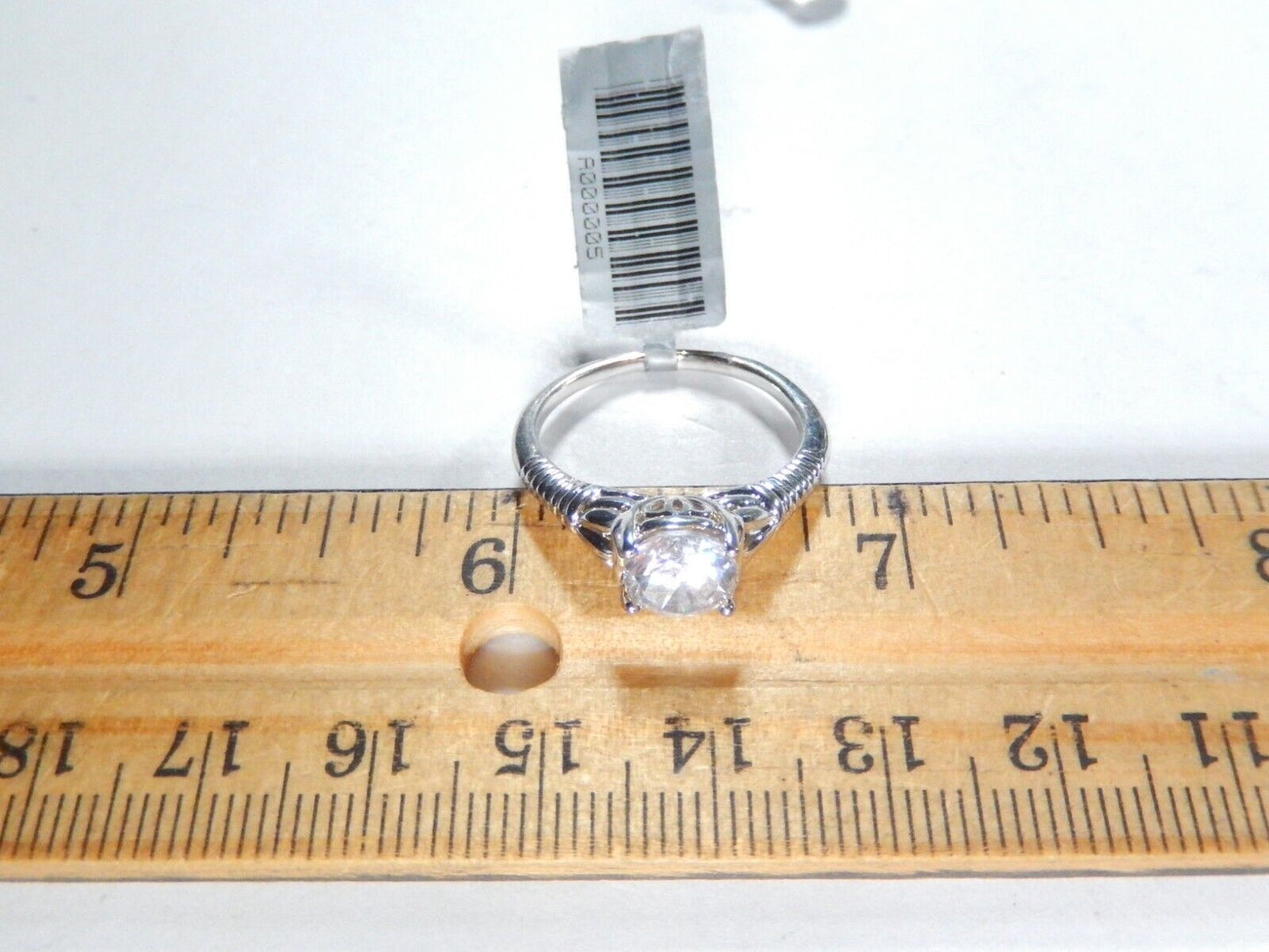 *VINTAGE* Sterling Silver Victorian Art Deco Style 1.25 CT  CZ Wedding Ring sz8