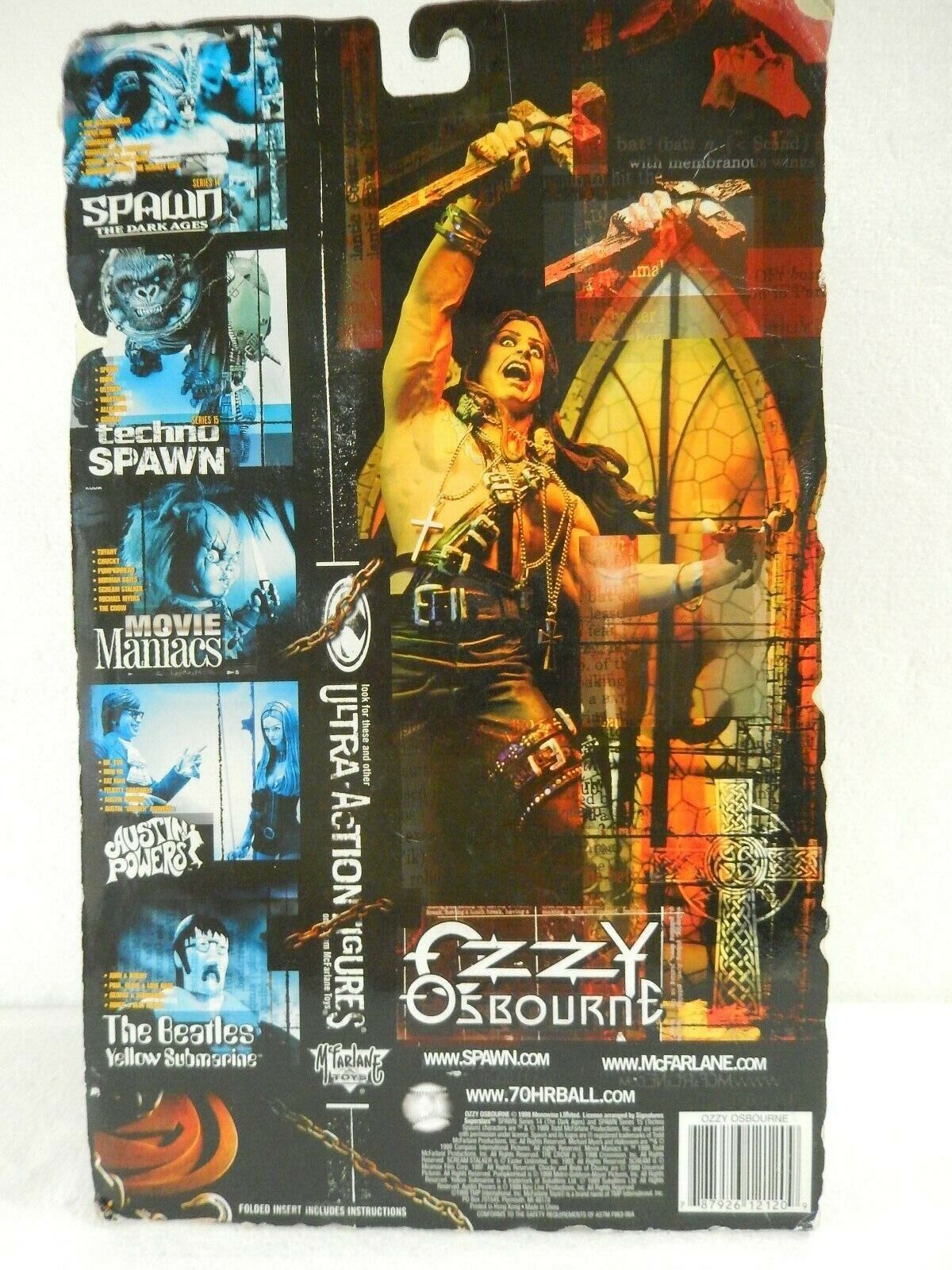 1999 McFarlane Toys Ozzy Osbourne Ultra-Action Figure w/ Diorama Headless Bats