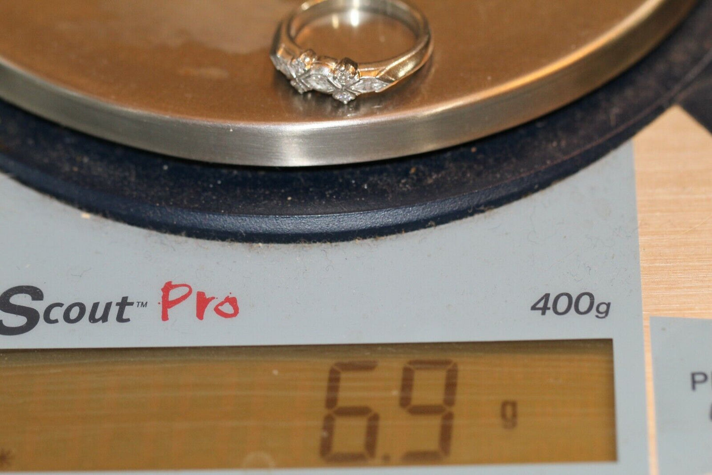 *1950 VINTAGE*  90% Platinum  .48CT TW Diamond  Wedding Band  Ring Size 6 1/4