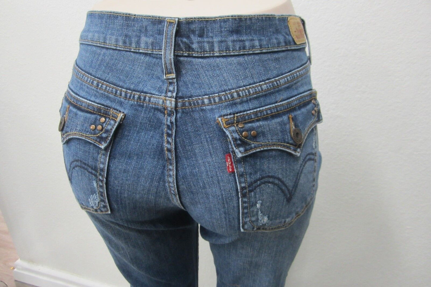 *NICE* WOMENS LEVIS  515 JEANS  STRETCH MID RISE BOOT CUT JEANS Sz 12S/C x 28"L