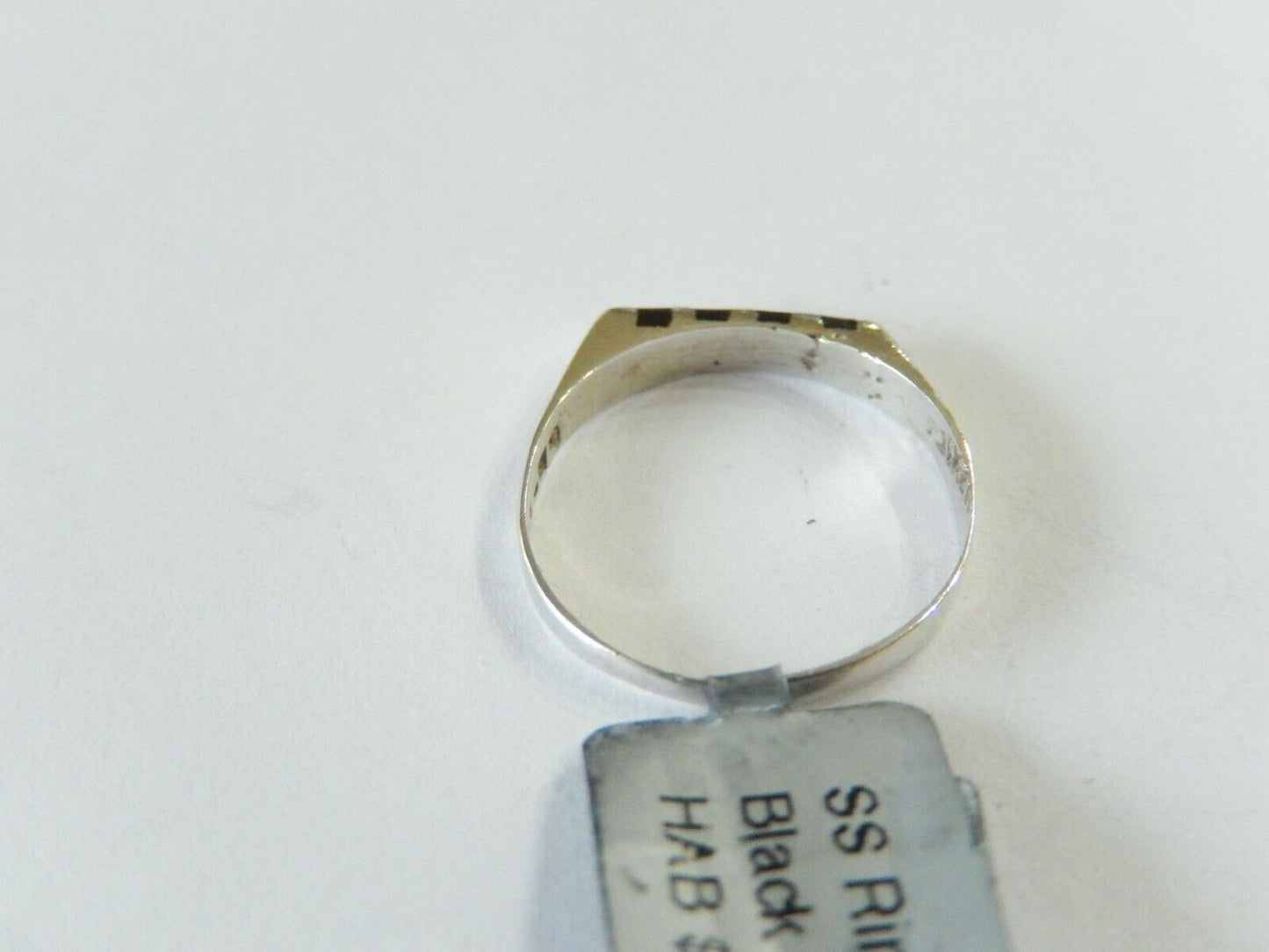 *VINTAGE*  925 Sterling Silver  Black Onyx  Ring Size 6