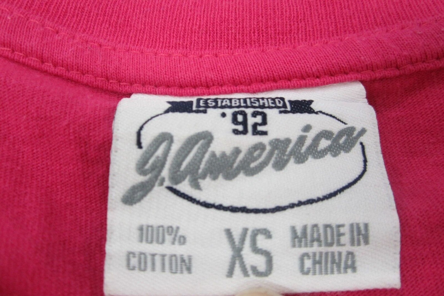 *VINTAGE*  Baylor University J.American Pink  Solid Cotton Long Sleeve Sz XS