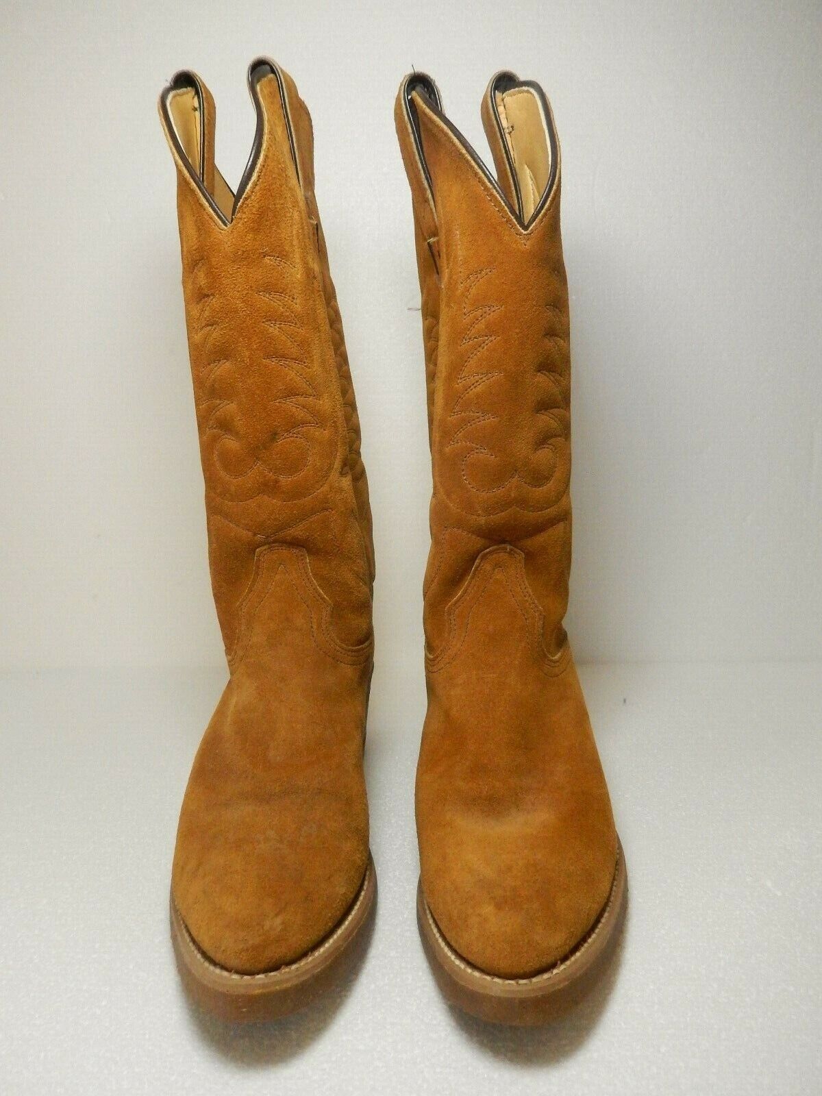 *MINT*  Vintage Brown Suede Western Cowboy Mid Calf Boots  Women's US 5.5M