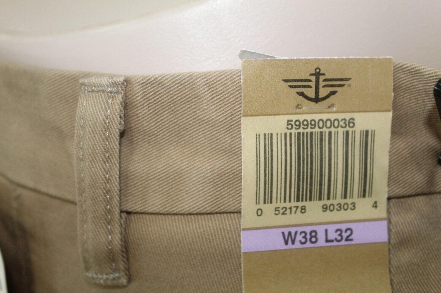 NWT Dockers Game Day Classic Flat Front Khaki Pant Oklahoma Sooners Tan Sz 38x32