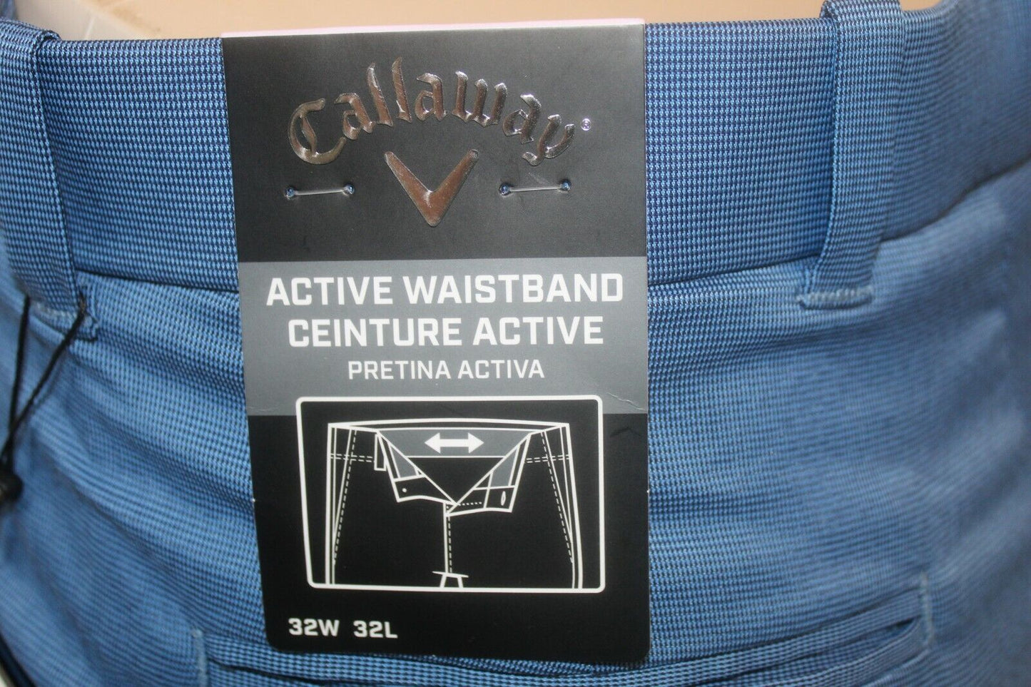 *NWT* $85. CALLAWAY MEN'S GOLF PEACOAT STRETCH SHIELD DRI PANTS/SLACKS 32 x 32