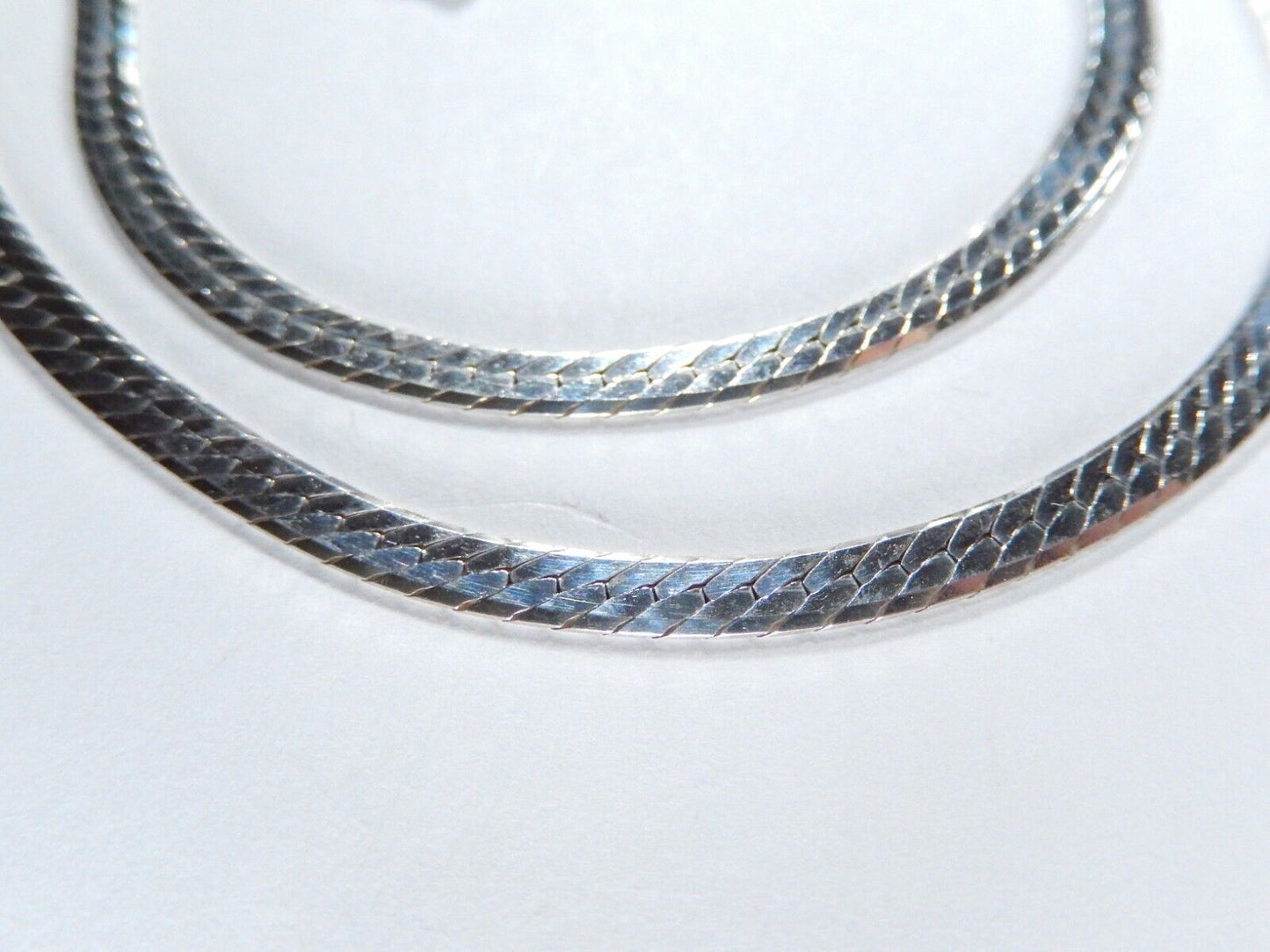 *VINTAGE*  30” 4mm Italy Thick Sterling Silver Necklace 925 Herringbone Chain