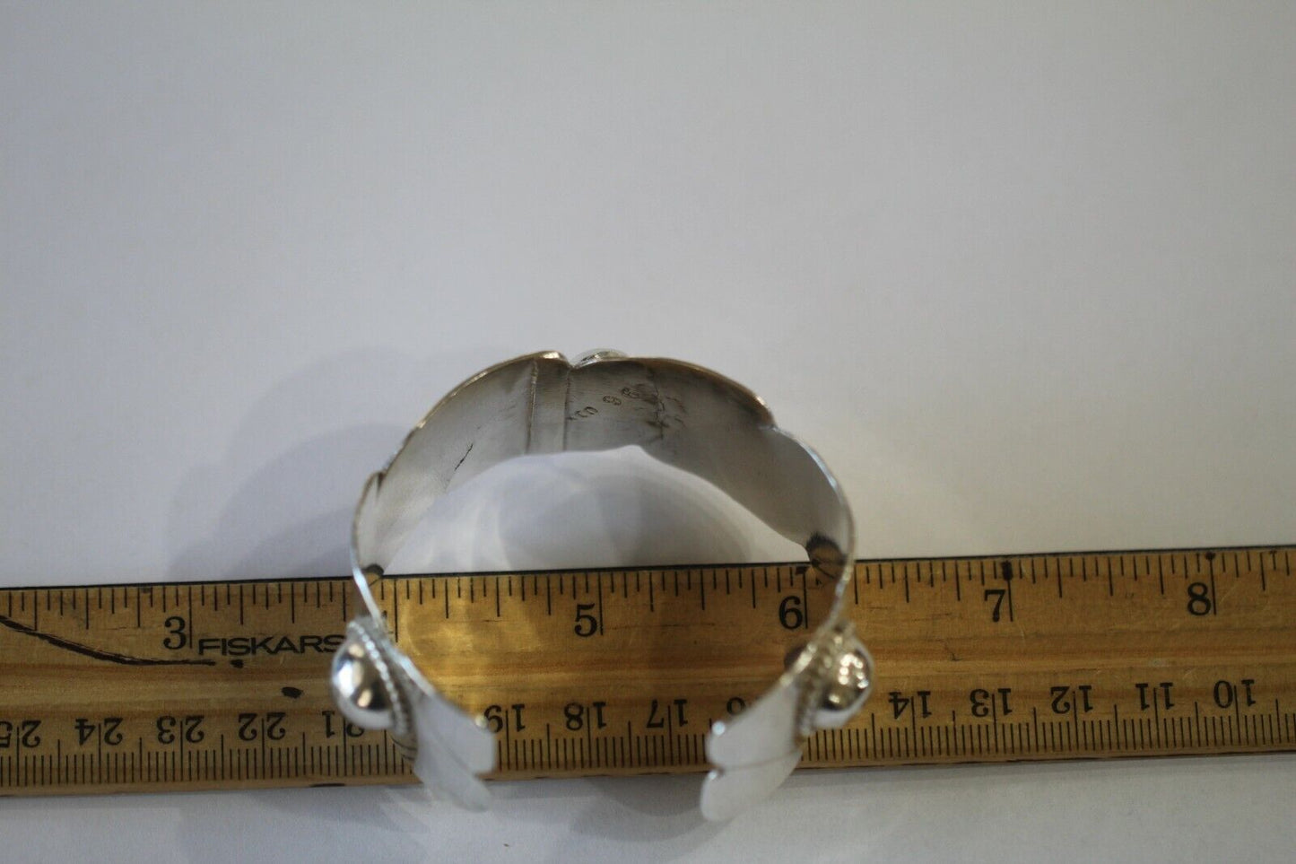 Rare Vintage 925 Sterling Silver Mexico Ball Beads Wide Cuff Bracelet 29 Grams