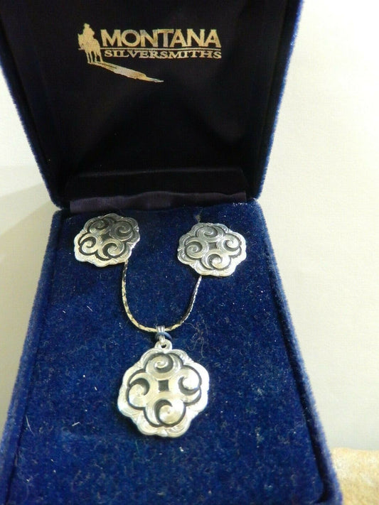 Montana SilverSmiths Western Jewelry Matching Necklace and Earring Set 