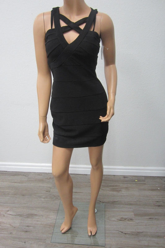 NWT CRYSTAL DOLL SEXY Womens Black Dress VERY HOT....Size 3
