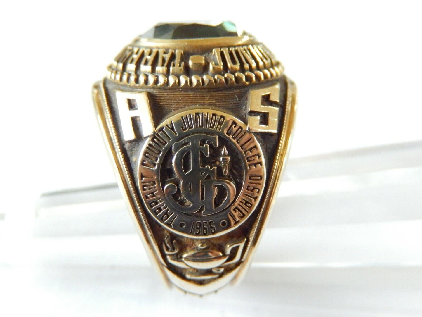 MEN'S 10K YELLOW GOLD TARRANT COUNTY JUNIOR COLLEGE CLASS RING 19.30 GMS SZ 10