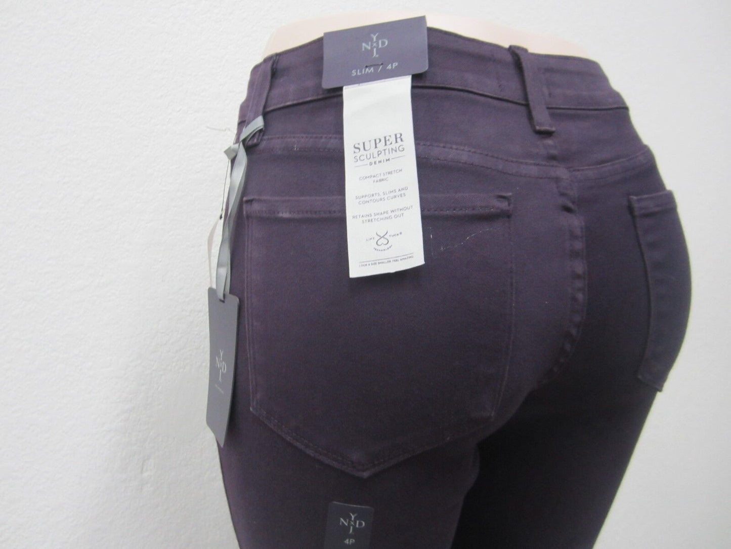 NWT NYDJ Not Your Daughters Jeans Samantha Slim Purple ponte stretch LEGGINGS 4P