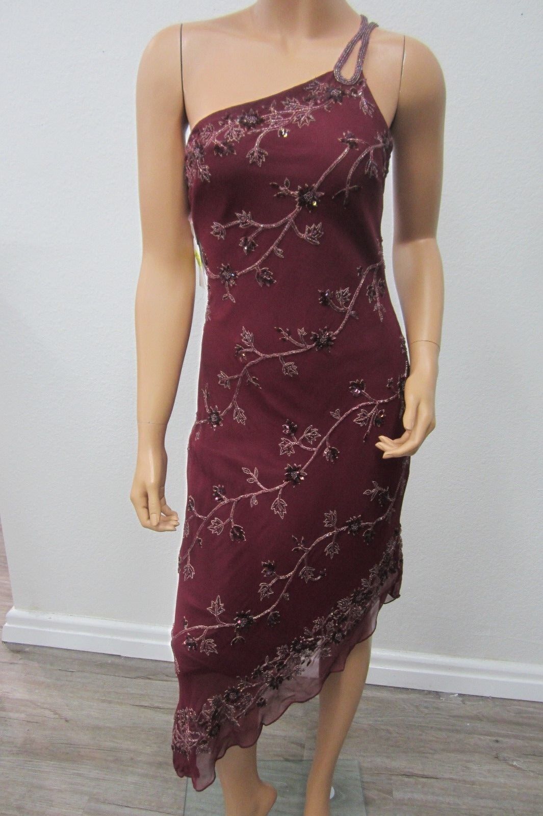 NWT~Scala Beaded and Sequined Long Dress / Size 7/8 Medium