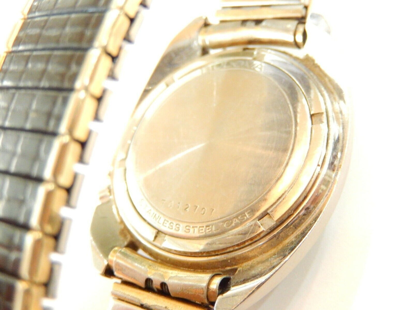 Vintage Bulova Accutron Tuning Fork 218 Stainless Steel  Mens Date Watch 1974