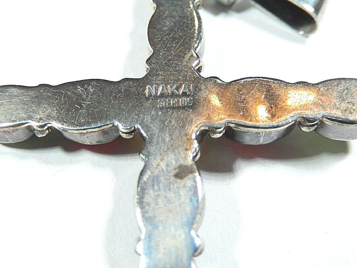 *VINTAGE* LARGE Nakai Navajo Sterling Silver Cross Multi Stone Statement Piece