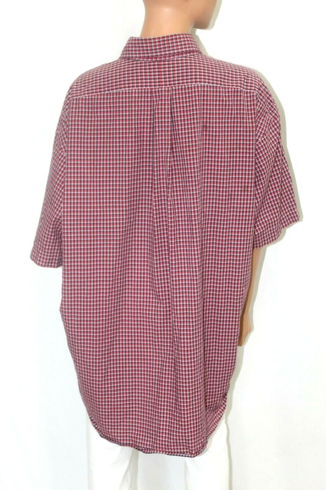 RALPH LAUREN Blake Button Front Casual Shirt Short Sleeve Red Plaid Pony Men 2XL