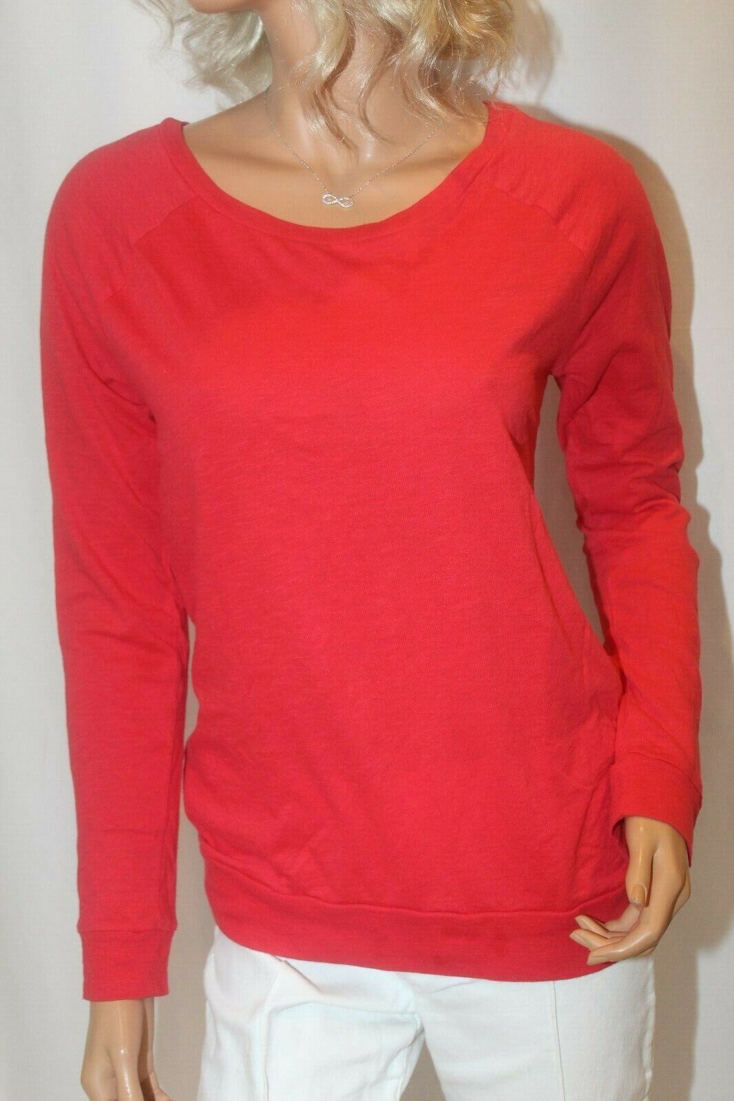 *NWOT* Victoria Secret Pink Large Long Sleeve Red  Shirt Size XS