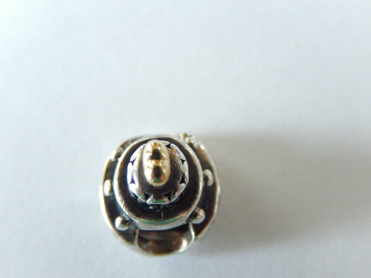 Pandora Designer Sterling Silver 14K Gold Happy Birthday Cake Charm Bead ALE