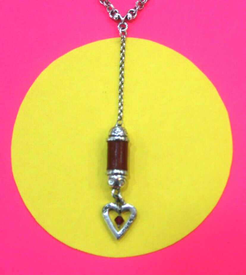 RETIRED BRIGHTON HEART with RED CRYSTALS 16"-18" NECKLACE