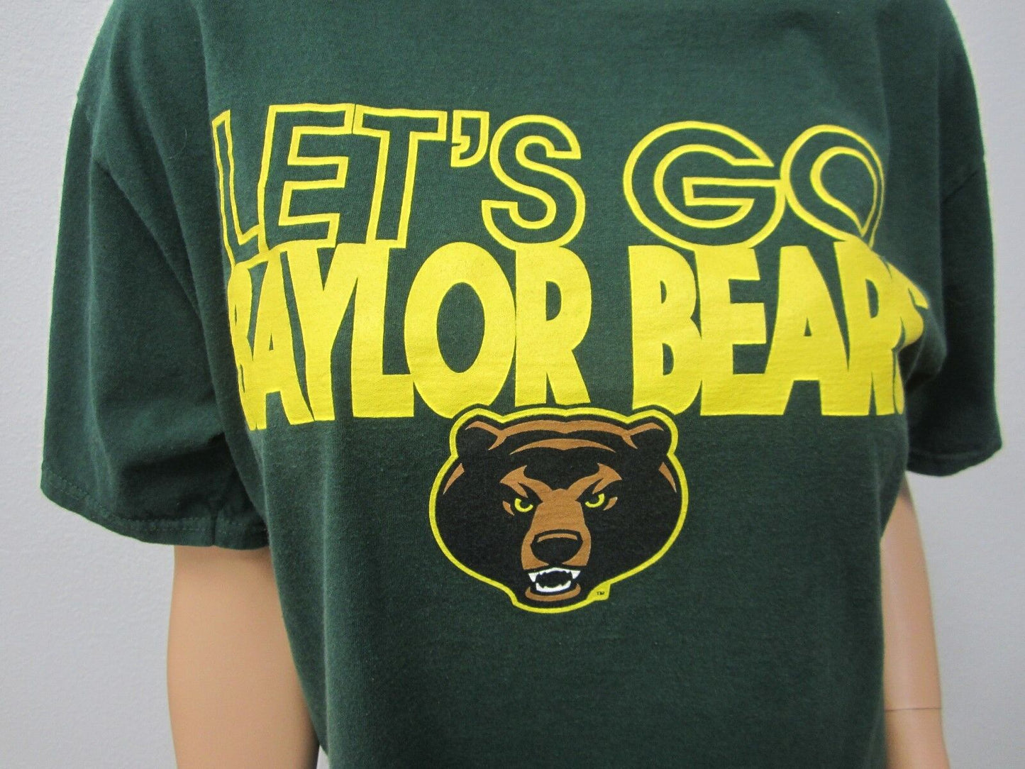 NEW Baylor University Russell Unisex T Shirt Solid 100% Cotton Short Sleeve Sz L