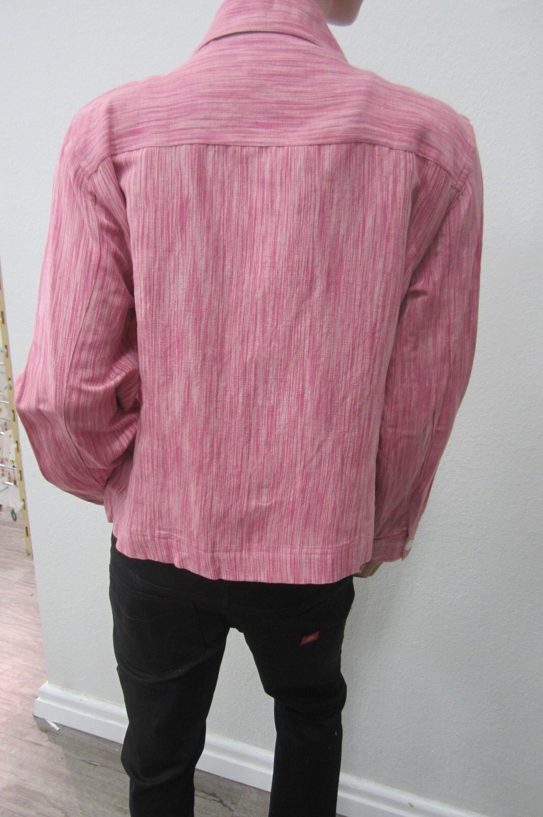 *NEW*   Womens Pretty Pink Striped Christopher & Banks Jacket Size XLarge