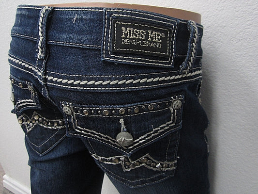 NWOT MISS ME Easy Capri JE1049EP3 Dark Jeans Womens 26 x 31