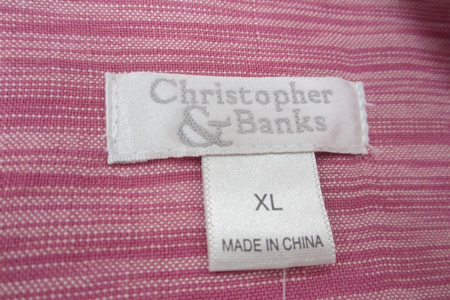 *NEW*   Womens Pretty Pink Striped Christopher & Banks Jacket Size XLarge