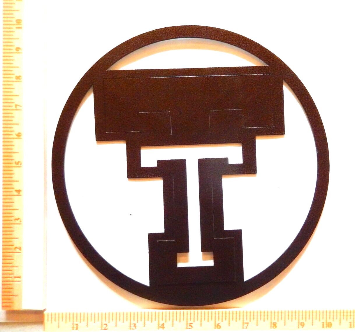 ~NEW~ 14ga. "TEXAS TECH" POWDER COATED METAL HOME DECOR TEAM WALL ART 10" Diam.