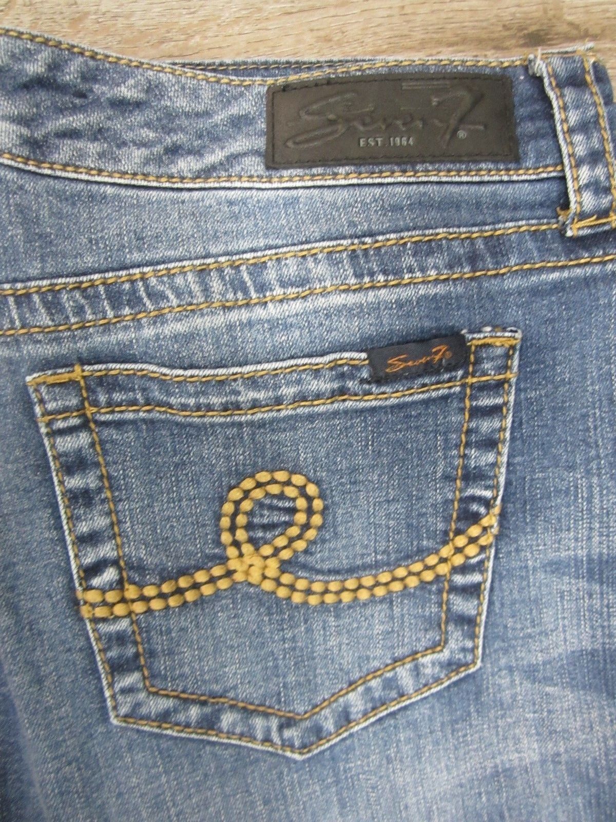 Seven 7 for all mankind women's ladies low rise boot cut jeans 12 x 31