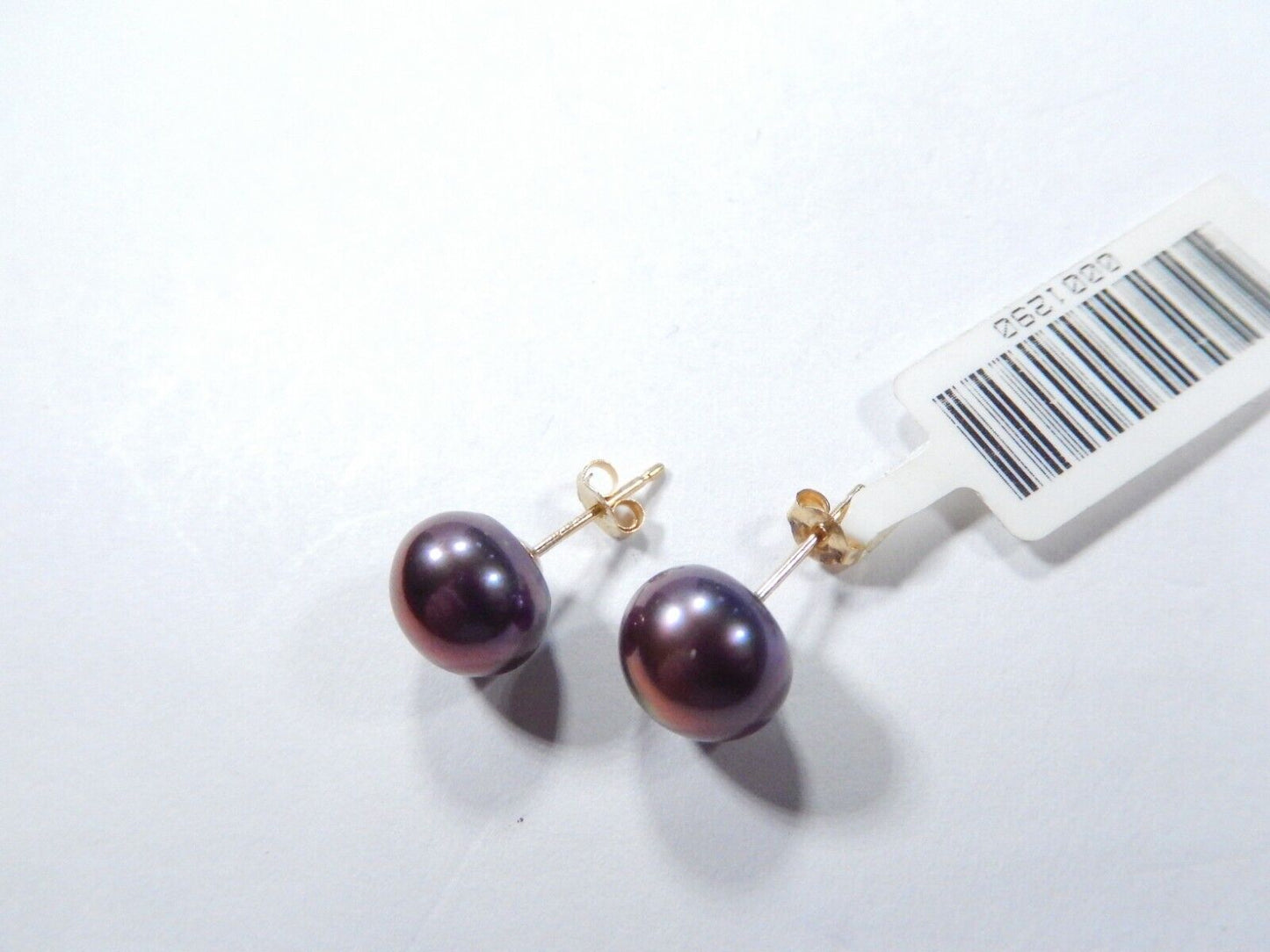 8.5MM AAA TAHATIAN PEARL STUD EARRINGS SOLID 14K YELLOW GOLD