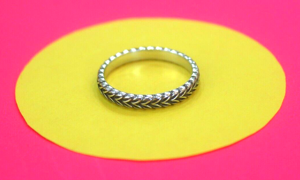 Brighton Decorative  Silver Tone Band Ring Size 9.5